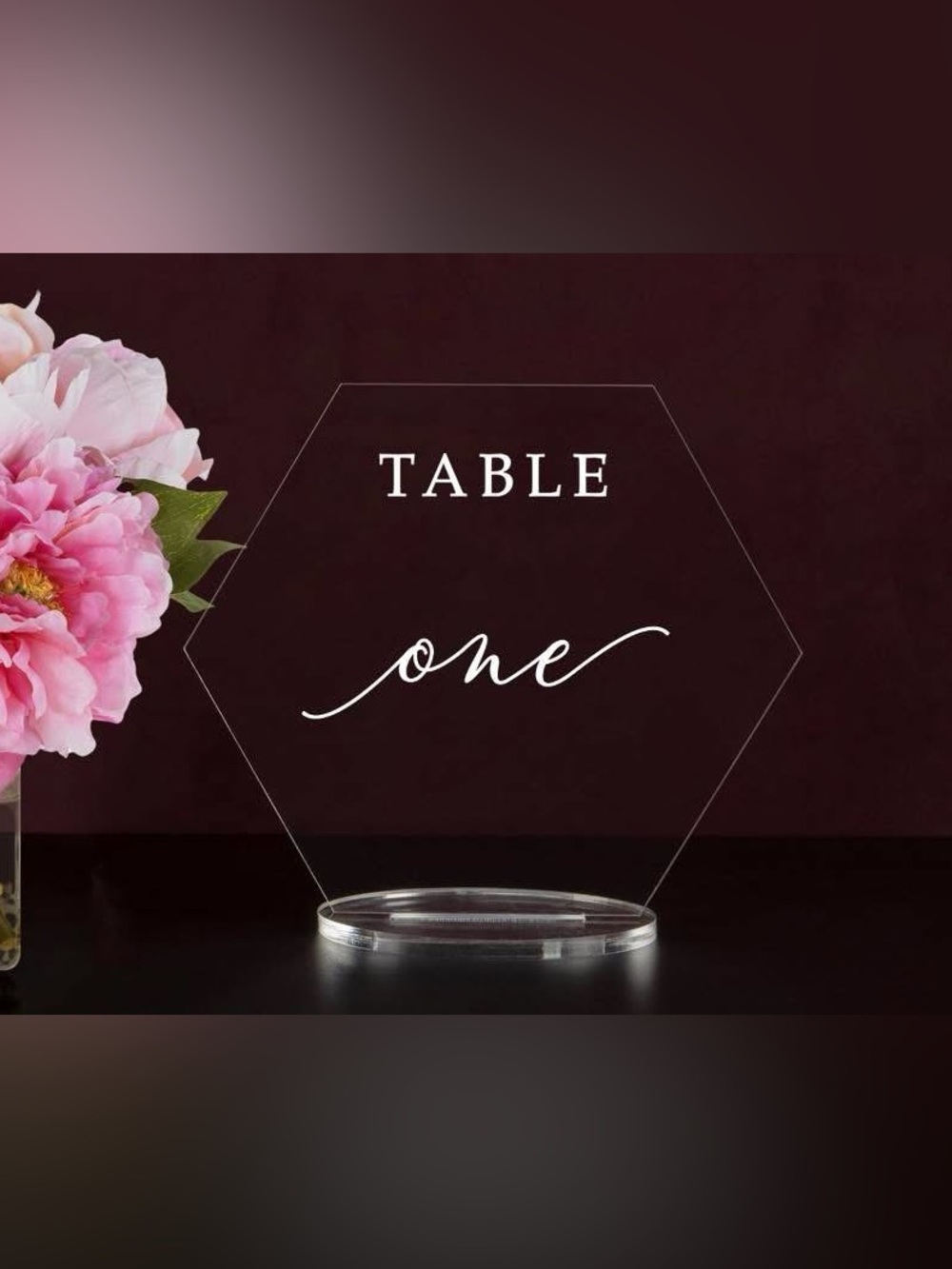 Acrylic Wedding/Party Table Numbers